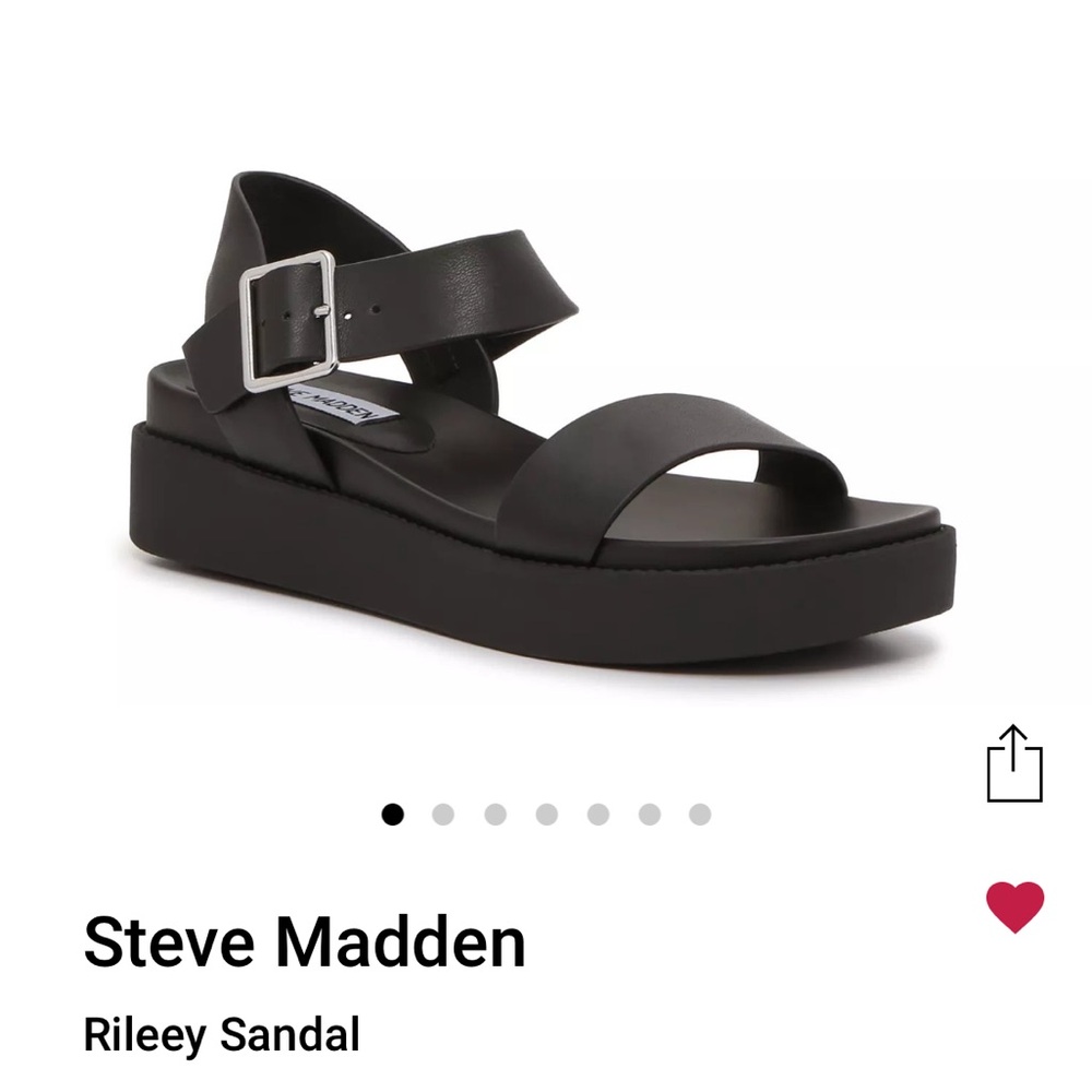 Steve Madden Rileey Black Sandal